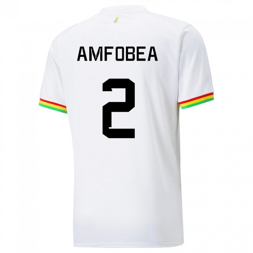 Mann Ghanas Gladys Amfobea #2 Hvit Hjemmetrøye Drakt Trøye 22-24 Skjorter T-skjorte