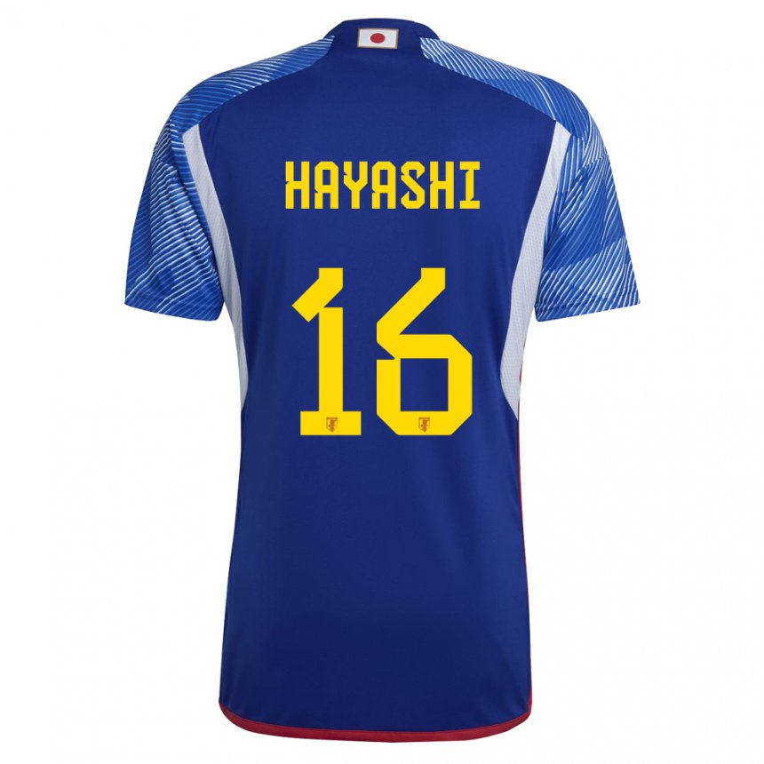 Mann Japans Honoka Hayashi #16 Kongeblå Hjemmetrøye Drakt Trøye 22-24 Skjorter T-skjorte