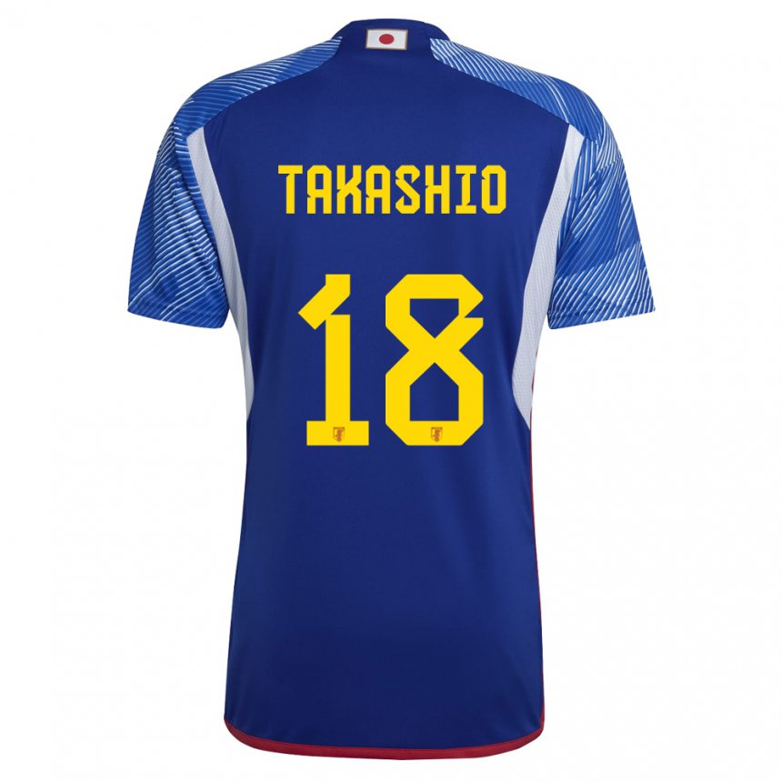 Mann Japans Hayase Takashio #18 Kongeblå Hjemmetrøye Drakt Trøye 22-24 Skjorter T-skjorte