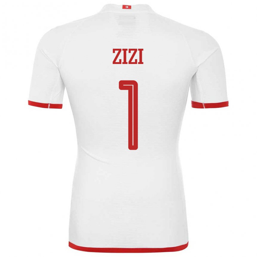 Mann Tunisias Nesrine Zizi #1 Hvit Bortetrøye Drakt Trøye 22-24 Skjorter T-skjorte