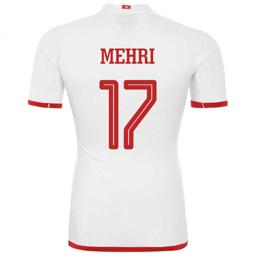 Mann Tunisias Malek Mehri #17 Hvit Bortetrøye Drakt Trøye 22-24 Skjorter T-skjorte