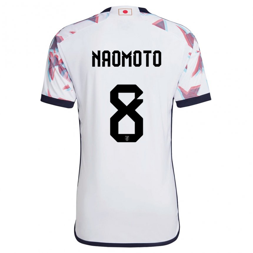 Mann Japans Hikaru Naomoto #8 Hvit Bortetrøye Drakt Trøye 22-24 Skjorter T-skjorte