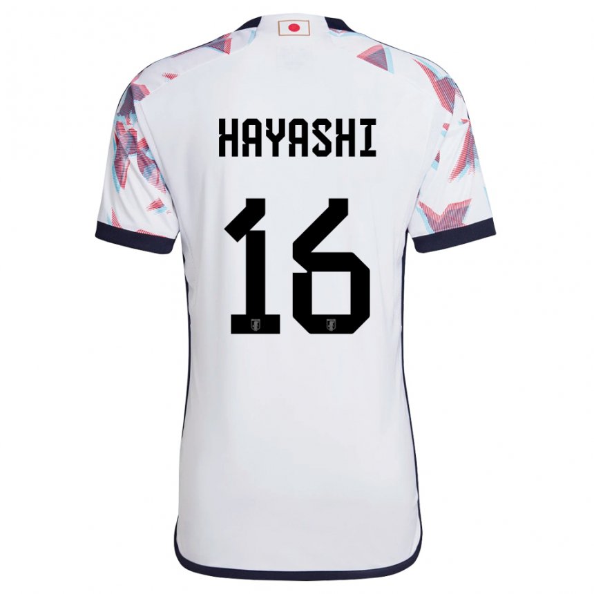 Mann Japans Honoka Hayashi #16 Hvit Bortetrøye Drakt Trøye 22-24 Skjorter T-skjorte