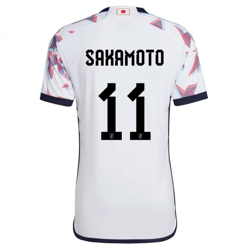 Mann Japans Isa Sakamoto #11 Hvit Bortetrøye Drakt Trøye 22-24 Skjorter T-skjorte