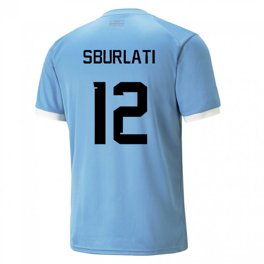 Dame Uruguays Vanina Sburlati #12 Blå Hjemmetrøye Drakt Trøye 22-24 Skjorter T-skjorte