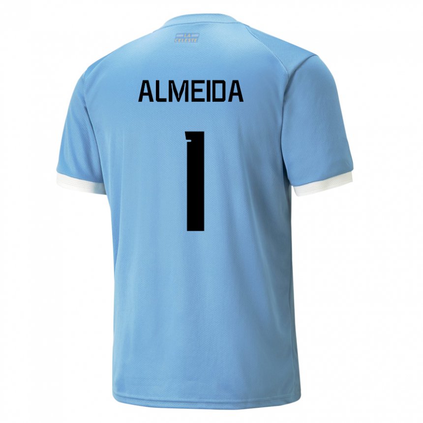 Dame Uruguays Martin Almeida #1 Blå Hjemmetrøye Drakt Trøye 22-24 Skjorter T-skjorte