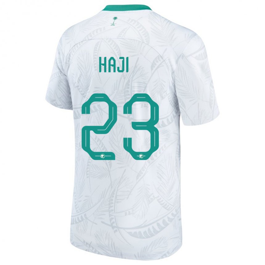 Dame Saudi-arabias Talal Haji #23 Hvit Hjemmetrøye Drakt Trøye 22-24 Skjorter T-skjorte
