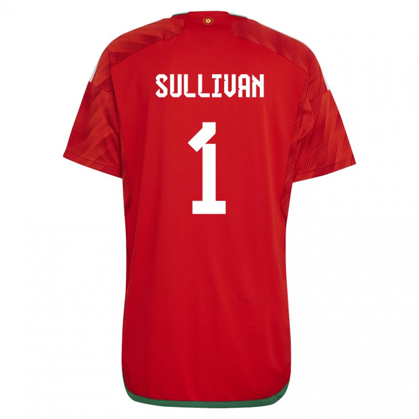 Dame Wales Laura O Sullivan #1 Rød Hjemmetrøye Drakt Trøye 22-24 Skjorter T-skjorte