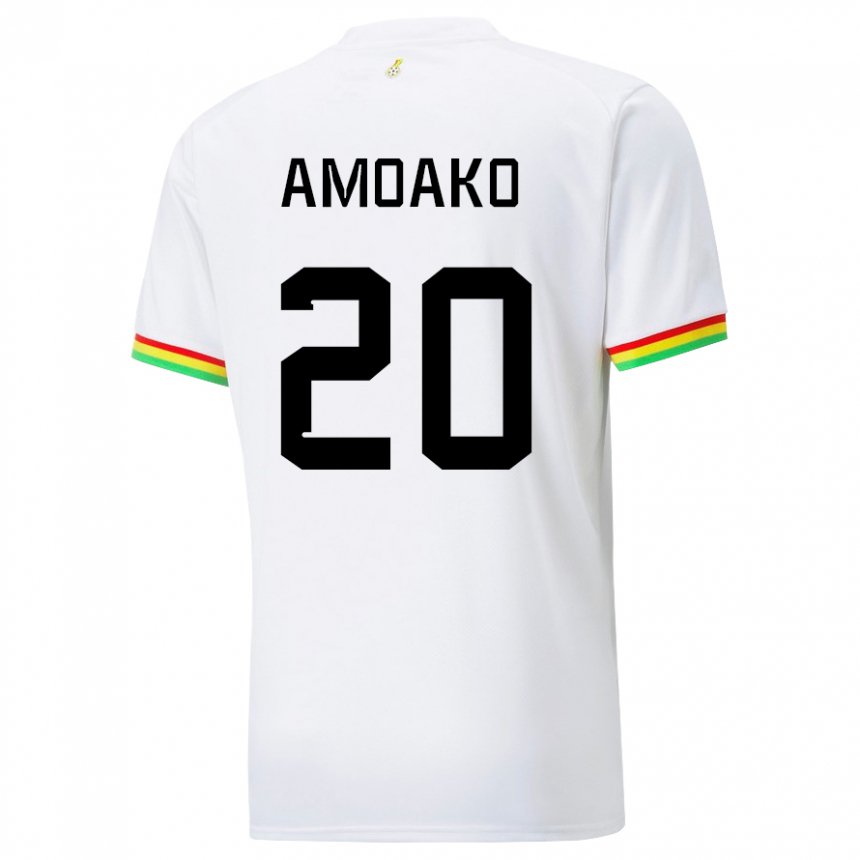 Dame Ghanas Linda Amoako #20 Hvit Hjemmetrøye Drakt Trøye 22-24 Skjorter T-skjorte