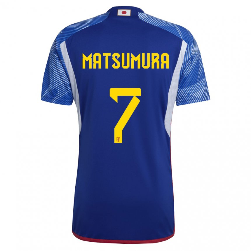 Dame Japans Kosuke Matsumura #7 Kongeblå Hjemmetrøye Drakt Trøye 22-24 Skjorter T-skjorte