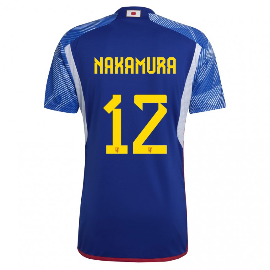 Dame Japans Keisuke Nakamura #12 Kongeblå Hjemmetrøye Drakt Trøye 22-24 Skjorter T-skjorte