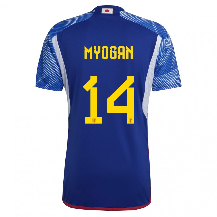 Dame Japans Toya Myogan #14 Kongeblå Hjemmetrøye Drakt Trøye 22-24 Skjorter T-skjorte