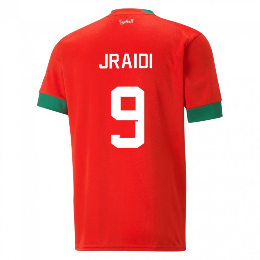 Dame Marokkos Ibtissam Jraidi #9 Rød Hjemmetrøye Drakt Trøye 22-24 Skjorter T-skjorte
