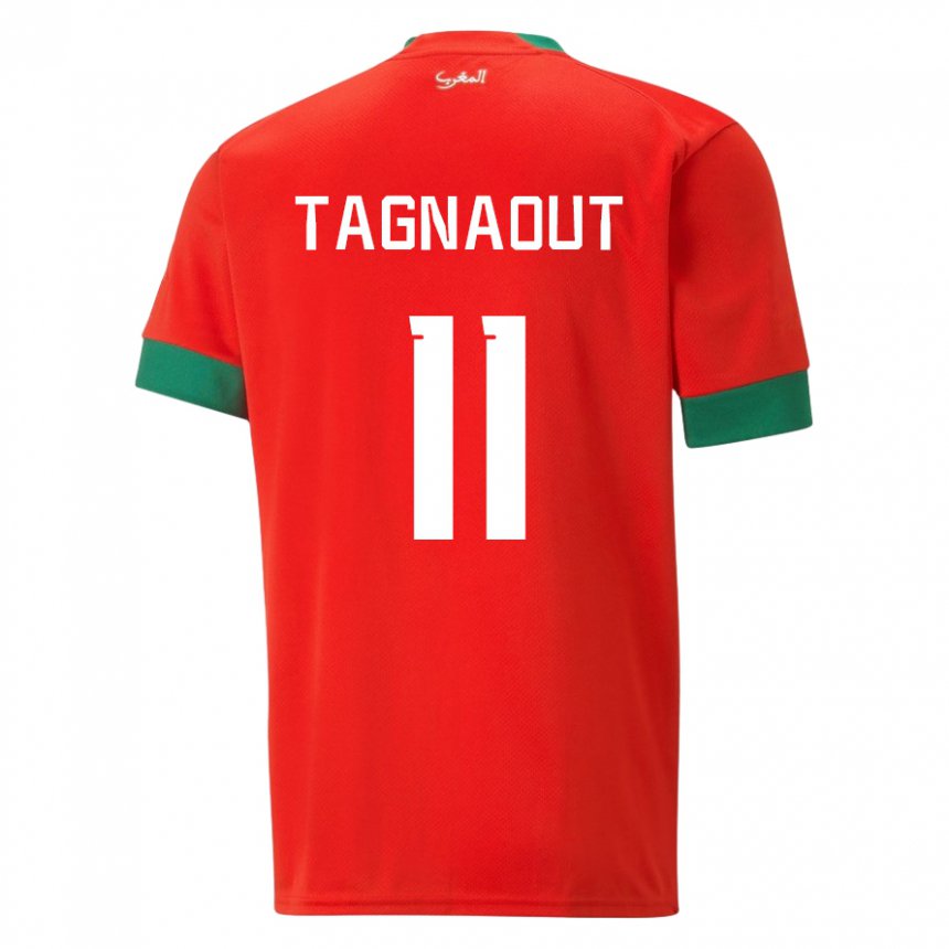 Dame Marokkos Fatima Tagnaout #11 Rød Hjemmetrøye Drakt Trøye 22-24 Skjorter T-skjorte