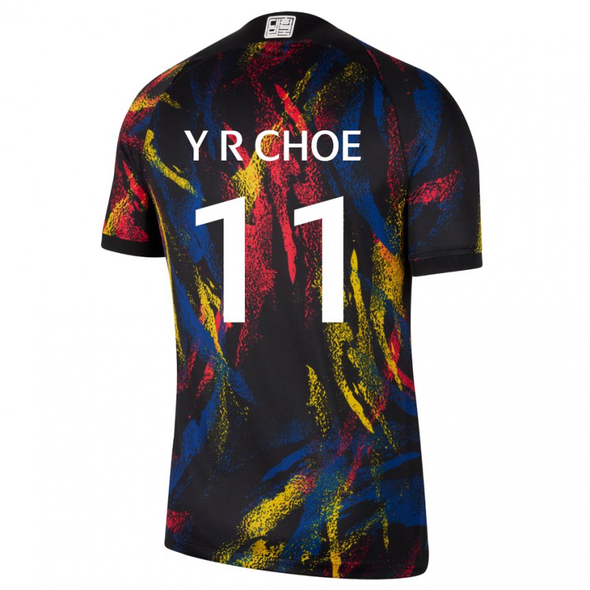 Dame Sør-koreas Choe Yu Ri #11 Flerfarget Bortetrøye Drakt Trøye 22-24 Skjorter T-skjorte