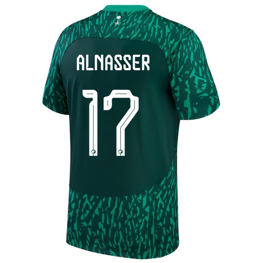 Dame Saudi-arabias Saad Alnasser #17 Dark Grønn Bortetrøye Drakt Trøye 22-24 Skjorter T-skjorte