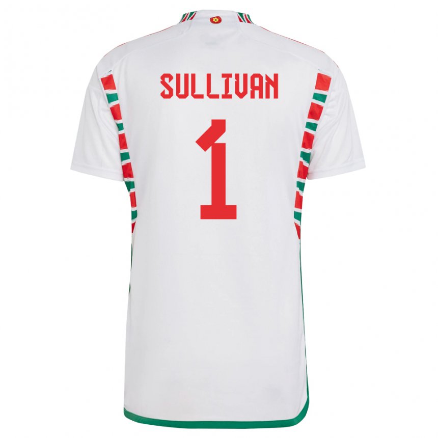 Dame Wales Laura O Sullivan #1 Hvit Bortetrøye Drakt Trøye 22-24 Skjorter T-skjorte