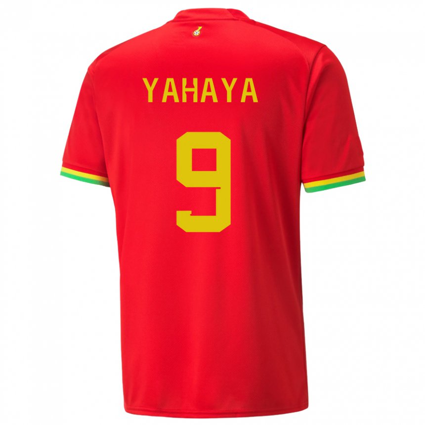 Dame Ghanas Mohammed Yahaya #9 Rød Bortetrøye Drakt Trøye 22-24 Skjorter T-skjorte