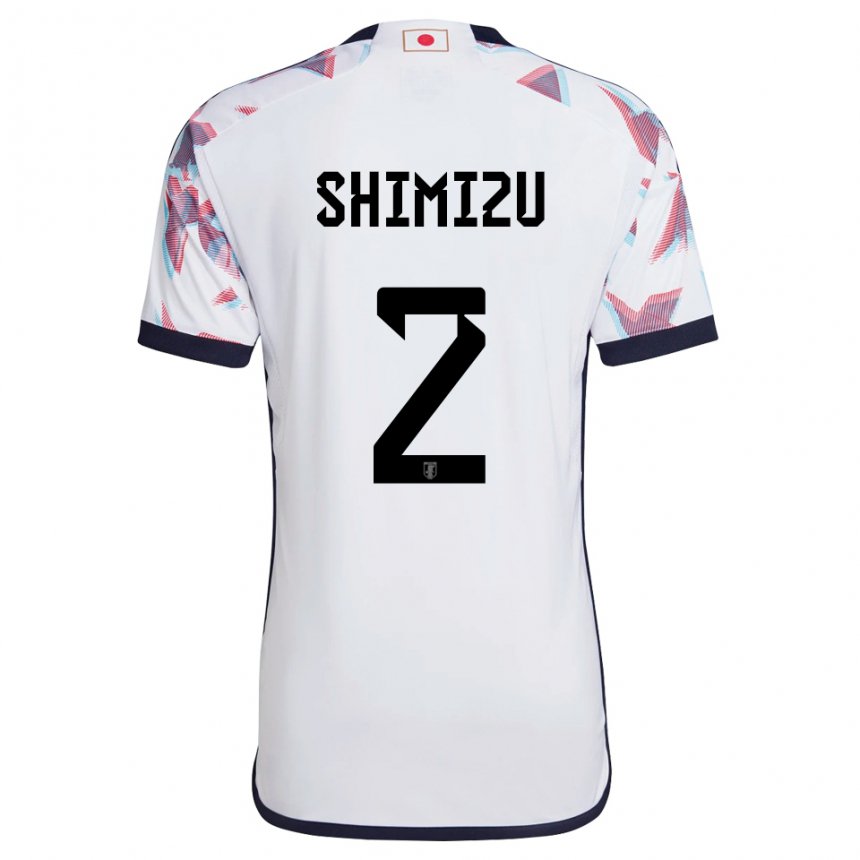 Dame Japans Risa Shimizu #2 Hvit Bortetrøye Drakt Trøye 22-24 Skjorter T-skjorte