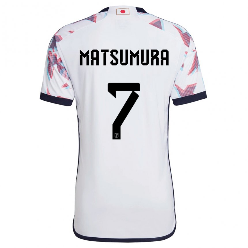 Dame Japans Kosuke Matsumura #7 Hvit Bortetrøye Drakt Trøye 22-24 Skjorter T-skjorte