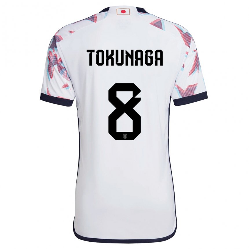 Dame Japans Ryo Tokunaga #8 Hvit Bortetrøye Drakt Trøye 22-24 Skjorter T-skjorte