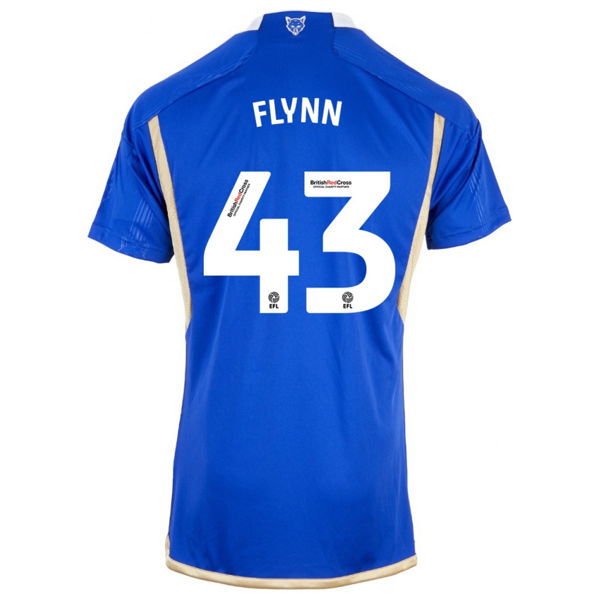 Barn Shane Flynn #43 Blå Hjemmetrøye Drakt Trøye 2023/24 Skjorter T-Skjorte