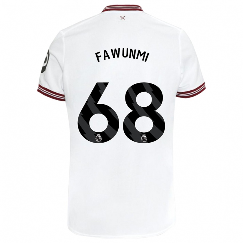 Barn Favour Fawunmi #68 Hvit Bortetrøye Drakt Trøye 2023/24 Skjorter T-Skjorte