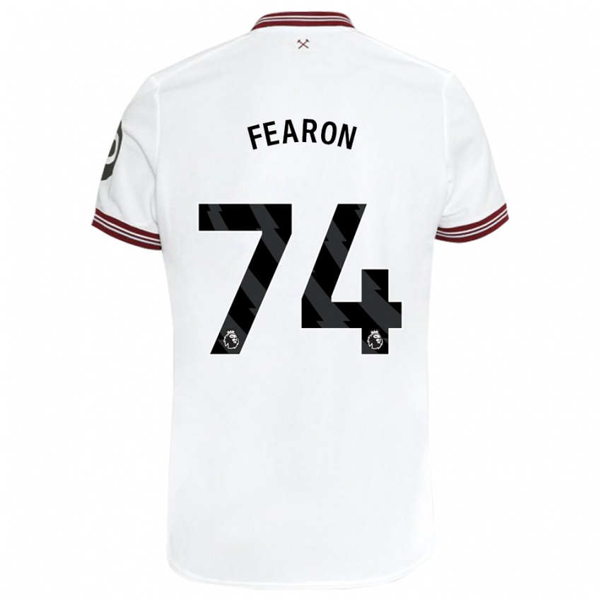 Barn Preston Fearon #74 Hvit Bortetrøye Drakt Trøye 2023/24 Skjorter T-Skjorte