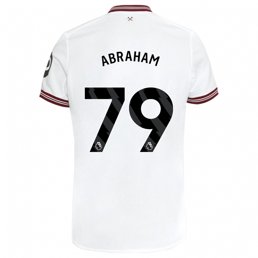 Barn Dondre Abraham #79 Hvit Bortetrøye Drakt Trøye 2023/24 Skjorter T-Skjorte