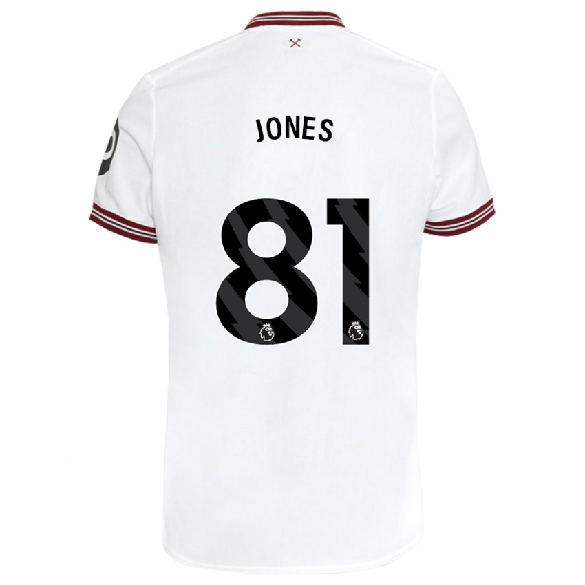 Barn Liam Jones #81 Hvit Bortetrøye Drakt Trøye 2023/24 Skjorter T-Skjorte