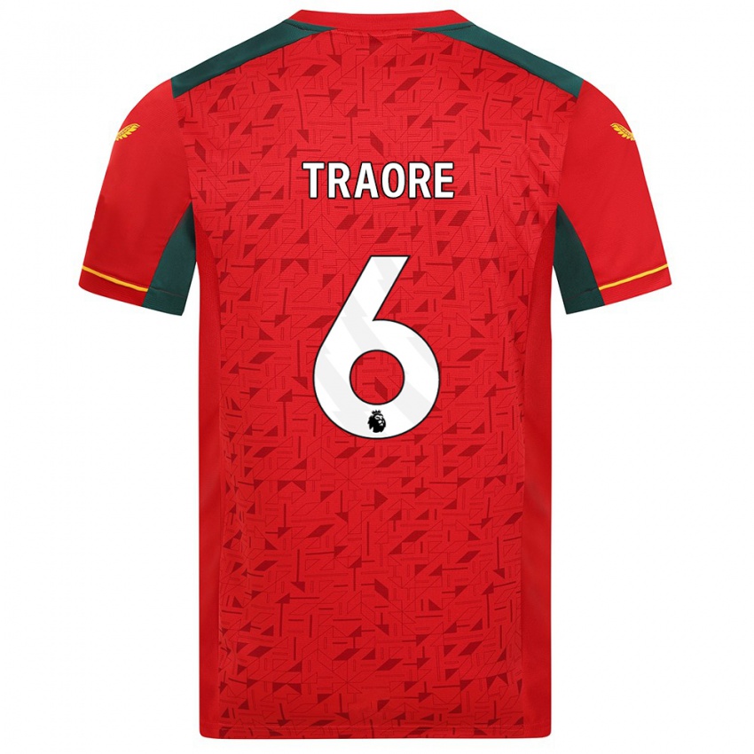 Barn Boubacar Traoré #6 Rød Bortetrøye Drakt Trøye 2023/24 Skjorter T-Skjorte