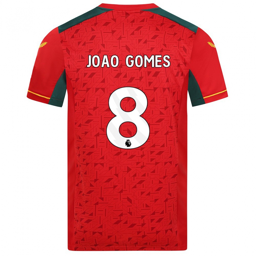 Barn Joao Gomes #8 Rød Bortetrøye Drakt Trøye 2023/24 Skjorter T-Skjorte