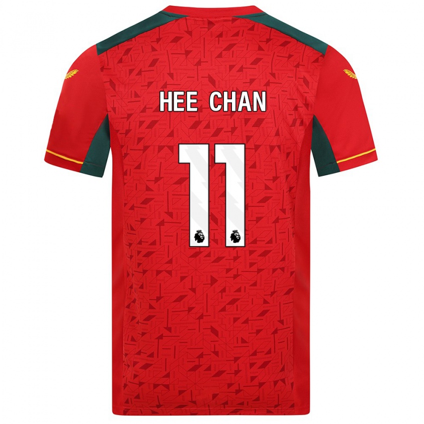 Barn Hee-Chan Hwang #11 Rød Bortetrøye Drakt Trøye 2023/24 Skjorter T-Skjorte