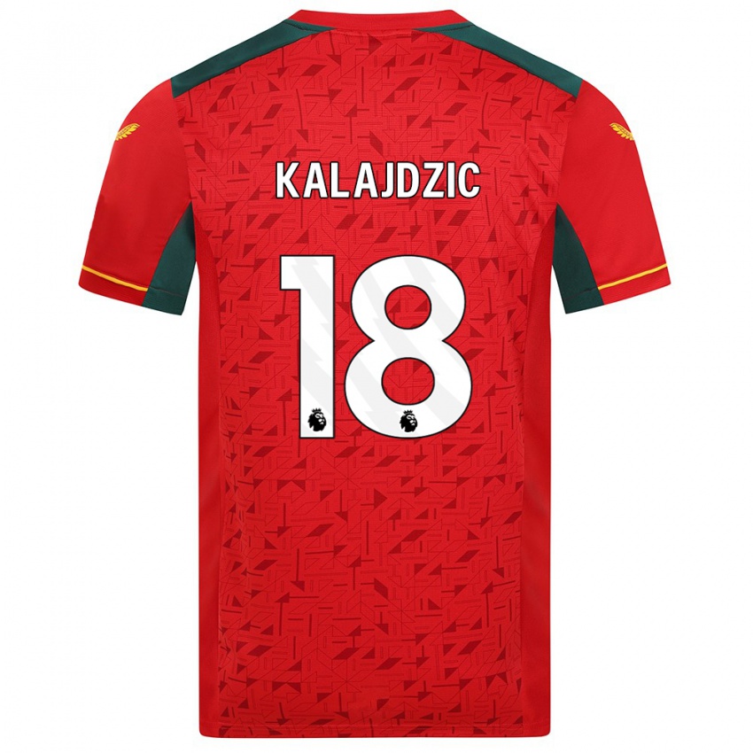 Barn Sasa Kalajdzic #18 Rød Bortetrøye Drakt Trøye 2023/24 Skjorter T-Skjorte