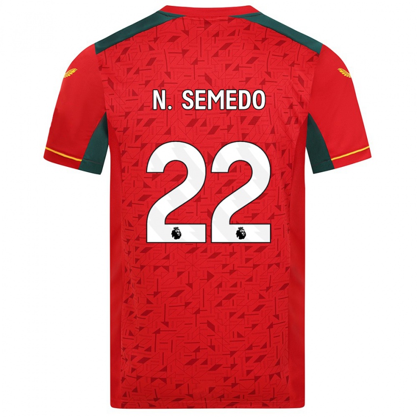 Barn Nelson Semedo #22 Rød Bortetrøye Drakt Trøye 2023/24 Skjorter T-Skjorte