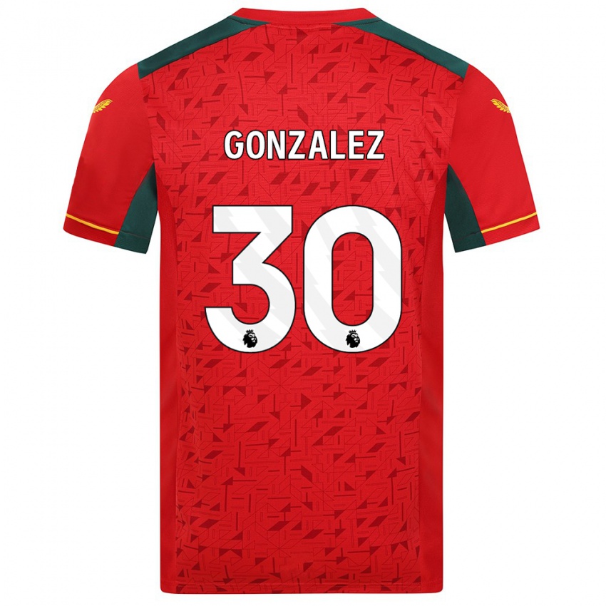 Barn Enso González #30 Rød Bortetrøye Drakt Trøye 2023/24 Skjorter T-Skjorte
