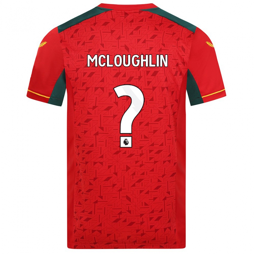 Barn Lee Mcloughlin #0 Rød Bortetrøye Drakt Trøye 2023/24 Skjorter T-Skjorte
