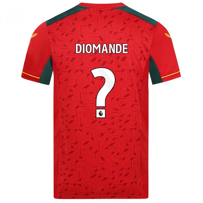 Barn Muhamed Diomande #0 Rød Bortetrøye Drakt Trøye 2023/24 Skjorter T-Skjorte