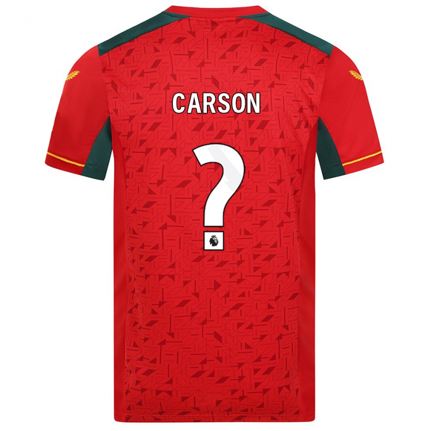 Barn Hayden Carson #0 Rød Bortetrøye Drakt Trøye 2023/24 Skjorter T-Skjorte