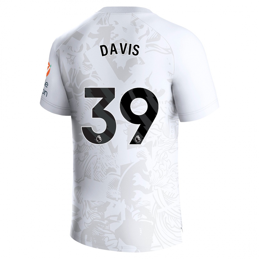 Barn Keinan Davis #39 Hvit Bortetrøye Drakt Trøye 2023/24 Skjorter T-Skjorte