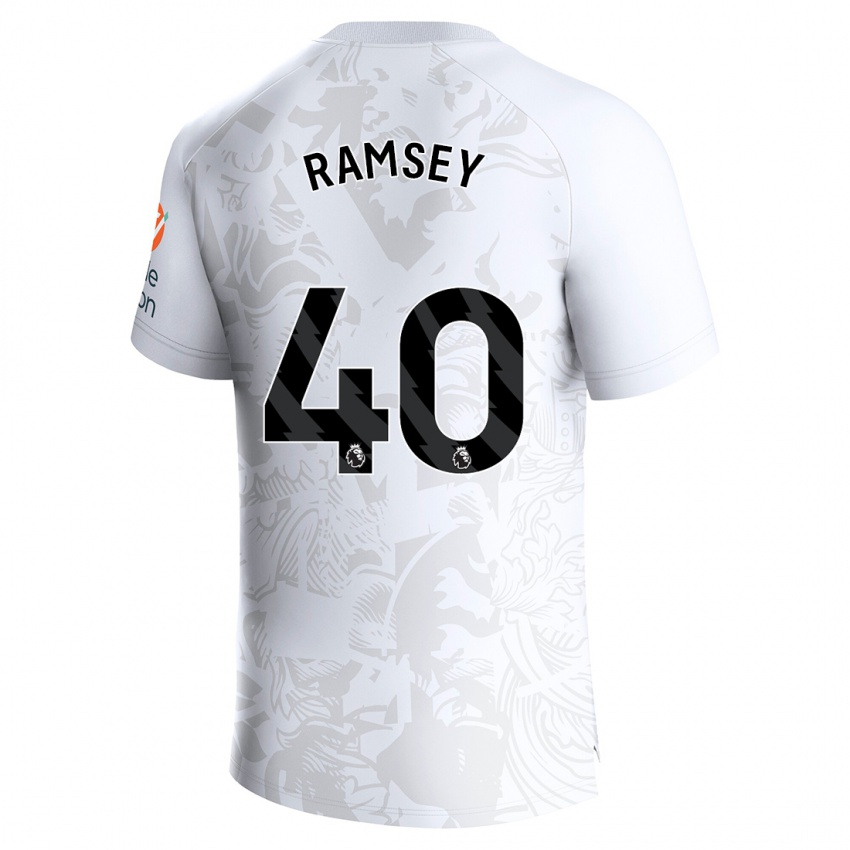 Barn Aaron Ramsey #40 Hvit Bortetrøye Drakt Trøye 2023/24 Skjorter T-Skjorte