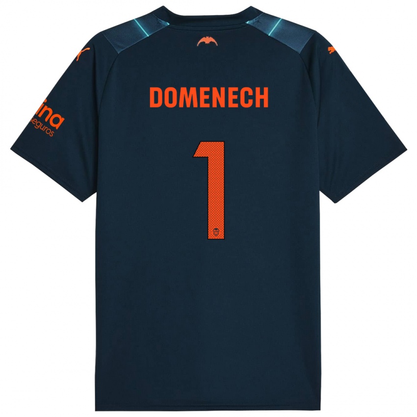 Barn Jaume Domenech #1 Marineblå Bortetrøye Drakt Trøye 2023/24 Skjorter T-Skjorte