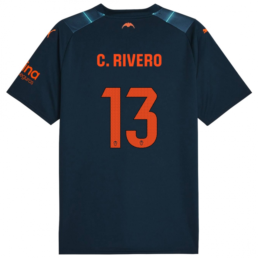 Barn Cristian Rivero #13 Marineblå Bortetrøye Drakt Trøye 2023/24 Skjorter T-Skjorte