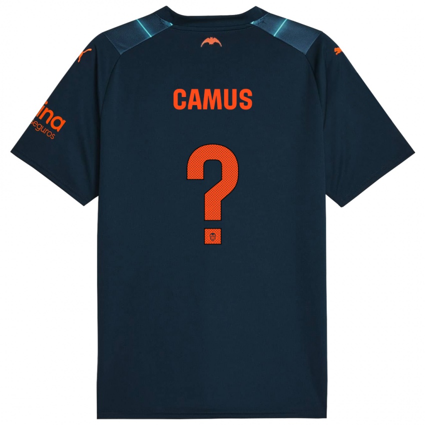 Barn Marco Camus #0 Marineblå Bortetrøye Drakt Trøye 2023/24 Skjorter T-Skjorte