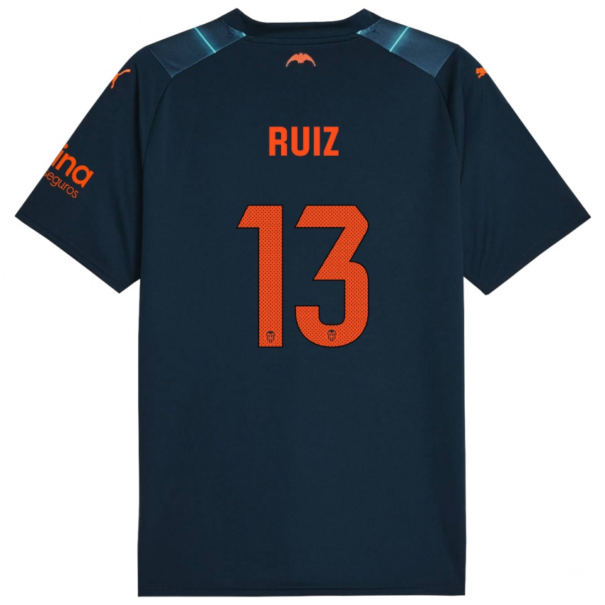 Barn Nil Ruiz #13 Marineblå Bortetrøye Drakt Trøye 2023/24 Skjorter T-Skjorte