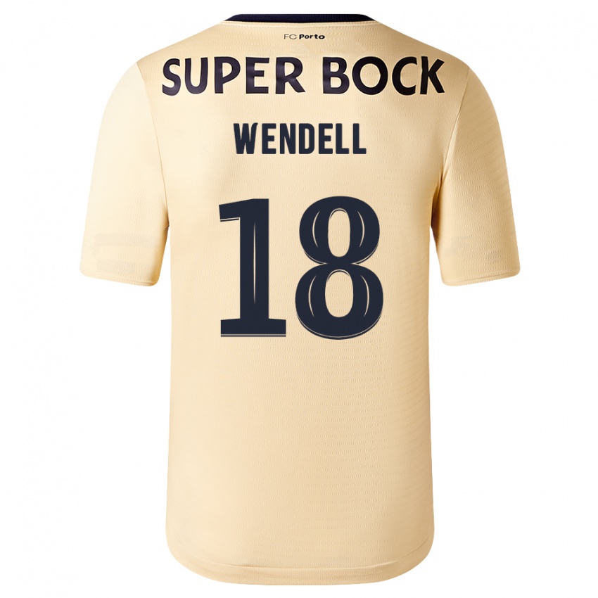 Barn Wendell #18 Beige-Gylden Bortetrøye Drakt Trøye 2023/24 Skjorter T-Skjorte