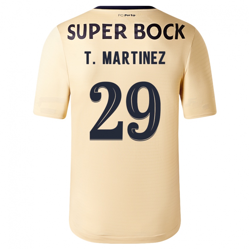Barn Toni Martinez #29 Beige-Gylden Bortetrøye Drakt Trøye 2023/24 Skjorter T-Skjorte