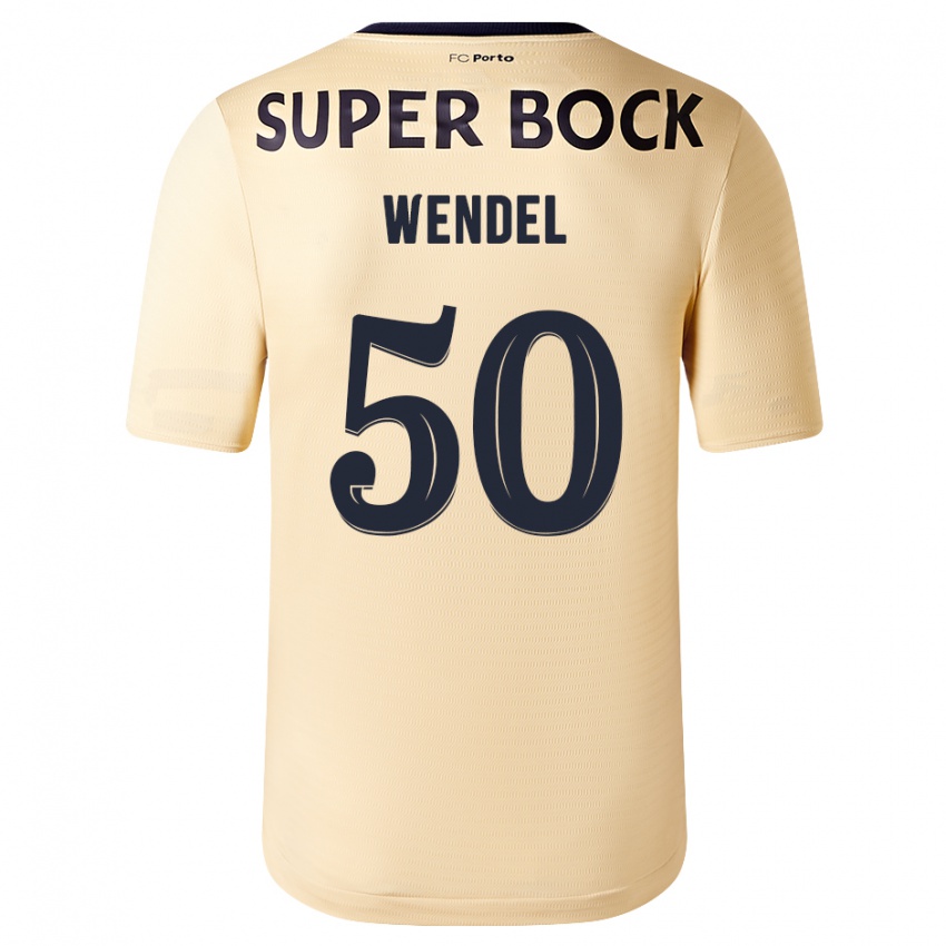 Barn Wendel #50 Beige-Gylden Bortetrøye Drakt Trøye 2023/24 Skjorter T-Skjorte