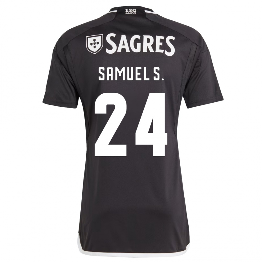 Barn Samuel Soares #24 Svart Bortetrøye Drakt Trøye 2023/24 Skjorter T-Skjorte