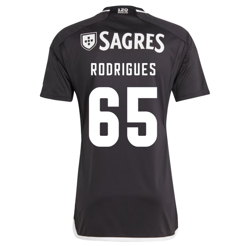 Barn Rafael Rodrigues #65 Svart Bortetrøye Drakt Trøye 2023/24 Skjorter T-Skjorte